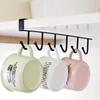 1pc Hooks Iron Art Cabinet Storage Hanger Multi-functional Hook Wardrobe Sorting Rack Kitchen Seamless Nail Free Hook