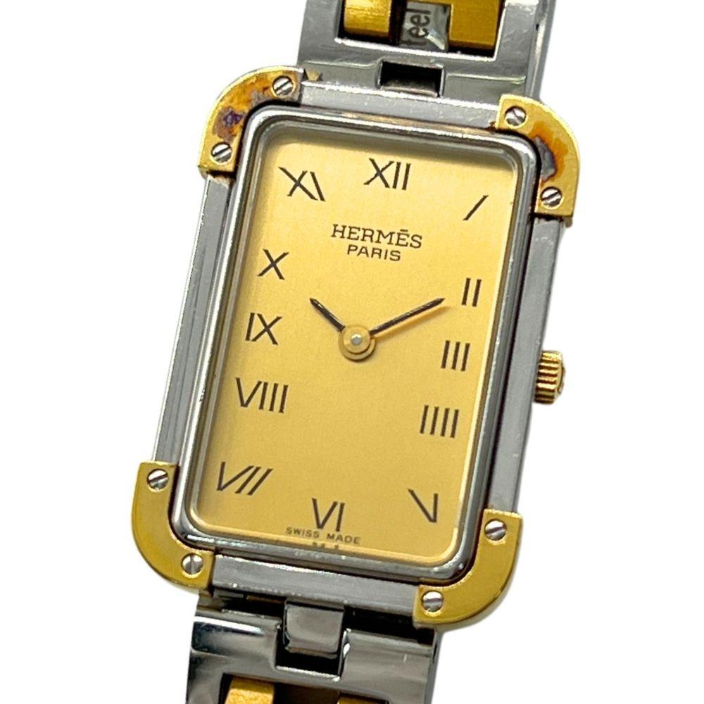 Б/у HERMES Herms CR1.240 Croisiere Combi Кварцевые Женские Часы Оригинал / C1361