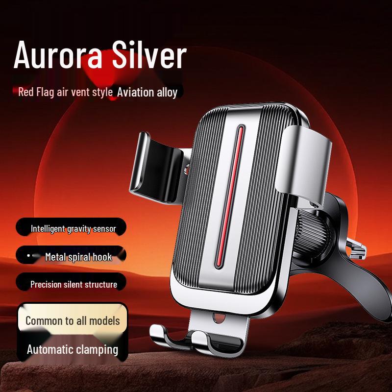 Red Flag Gravity Phone Holder - Aluminum Alloy Air Vent Mount