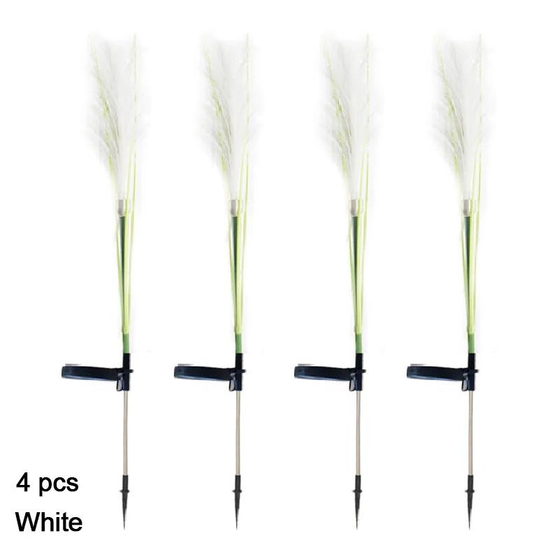 8 шт. Светодиодный солнечный садовый светильник Водонепроницаемый светильник в виде тростника Наружный газон Двор Сад Рождественская декоративная подсветка Декор Солнечные фонари