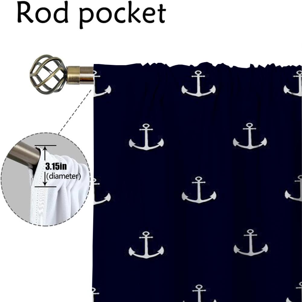 Занавеска на окно Anchor для комнаты 2-х панельная перегородка жалюзи шторы детская комната украшение на Хэллоуин домашний интерьер шторы гостиная