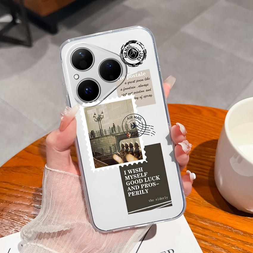 Для Huawei Pura 80 Ultra Honor 400 Magic5 Pro Чехол для телефона Милый узор с космонавтом Прозрачный ТПУ Ударопрочный Защитный Мягкий Чехол-накладка Для Huawei