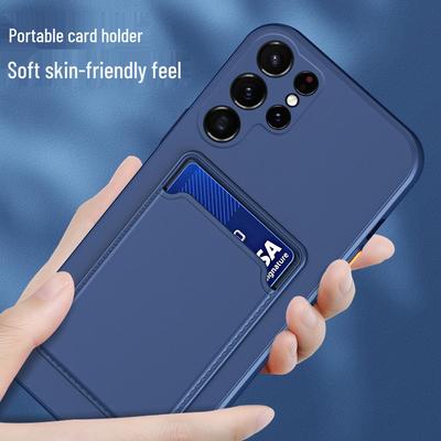 Samsung S25 Ultra Мягкий силиконовый чехол-картхолдер для телефона для Note 20 Ultra