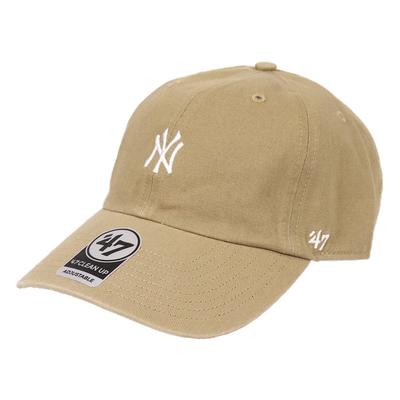 '47 Brand 47 Cap Mini Logo Cleanup CLEAN UP MENS LADIES CAP Chibi Logo Men's Women's Hat Forty Seven Yankees Beige Free Size