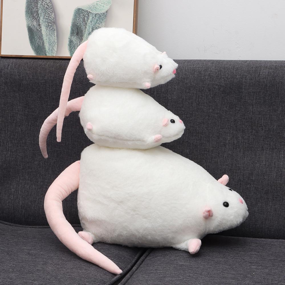 Plush Flower Branch Rat Doll Cartoon Animal Figure Cute Mouse Doll Kids Gift Birthday