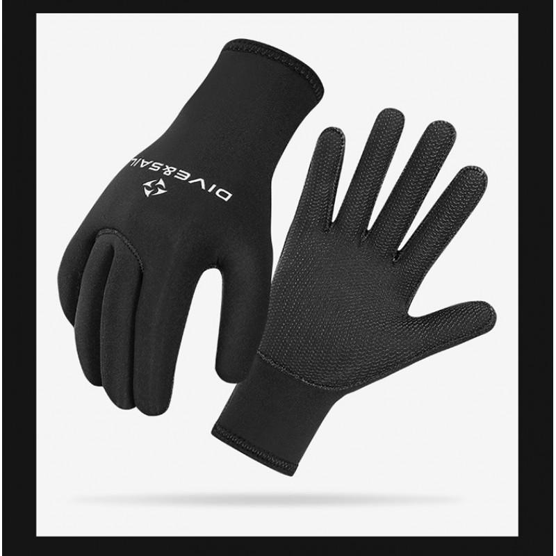 5mm CR Neoprene Diving Gloves Snorkeling Swimming Cold Water Protection Anti-Slip Wear Resistant Thermal Insulation