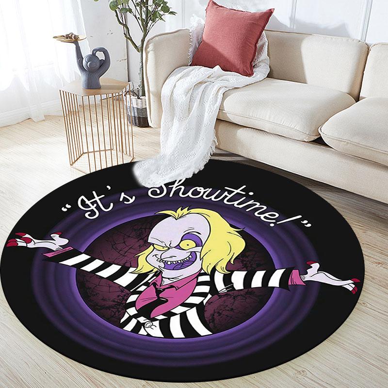 Beetlejuice,Round Area Rug,Carpet Rug for Living Room Bedroom Sofa Playroom Decor,Non-slip Floor Mat