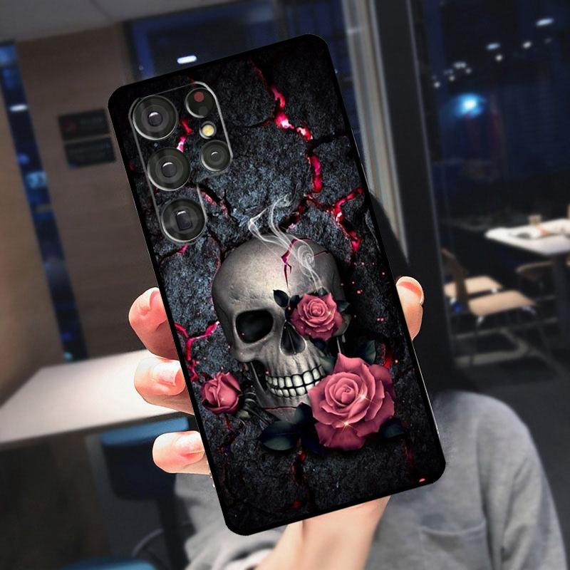 Готический Чехол-Череп Для Samsung Galaxy S25 Ultra S24 S22 S21 S23 Plus S20 FE S9 S10 S24 FE