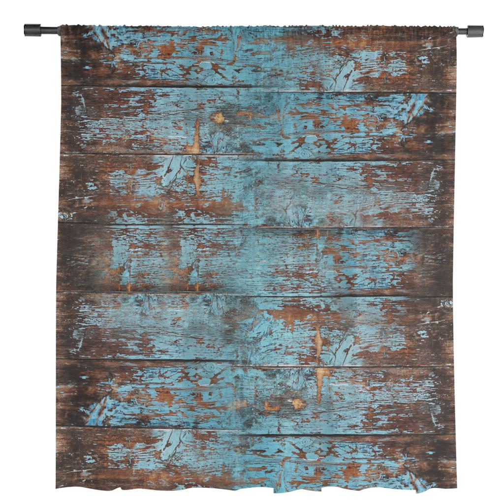 Ретро-прозрачные шторы с древесным рисунком для украшения гостиной, оконные шторы для кухни, тюль, вуаль, органза, шторы