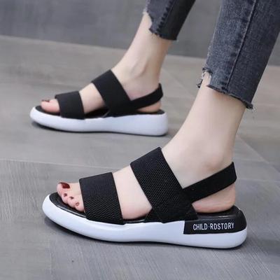 Женские сандалии Летние сандалии на плоской подошве с закрытым носком Женские модные сандалии на платформе Romen Женские повседневные спортивные сандалии для активного отдыха