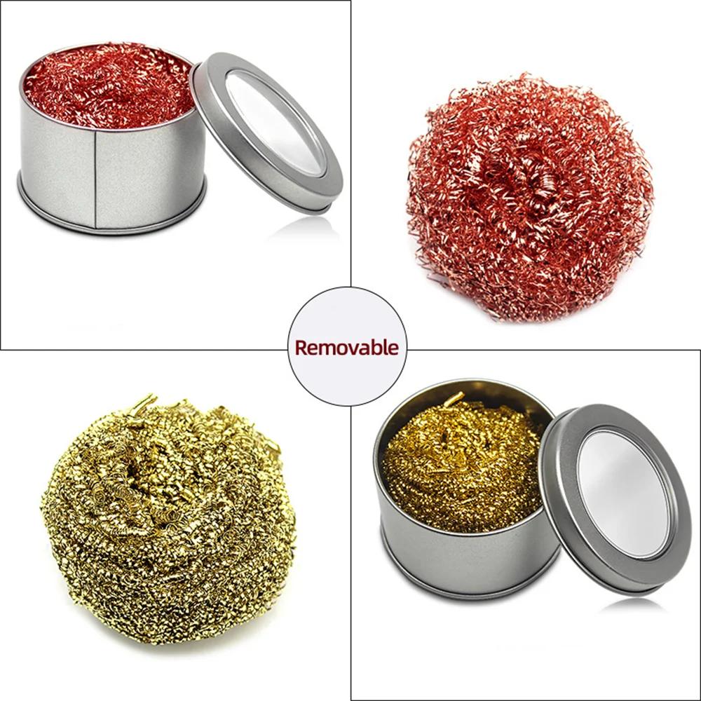 Очиститель жала паяльника Нескользящий Очиститель жала паяльника Проволочный шарик Оловянный Удалить Для Чистки Паяльников И Наконечников