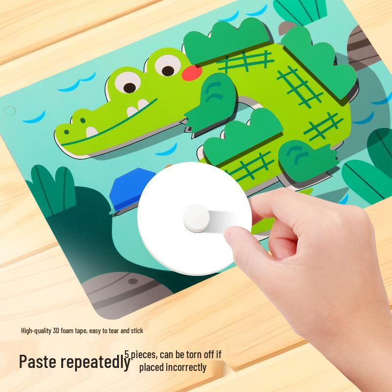 Детские 3D-наклейки для творчества, пазлы-блоки для возраста 3-6 лет: Развивающие поделки