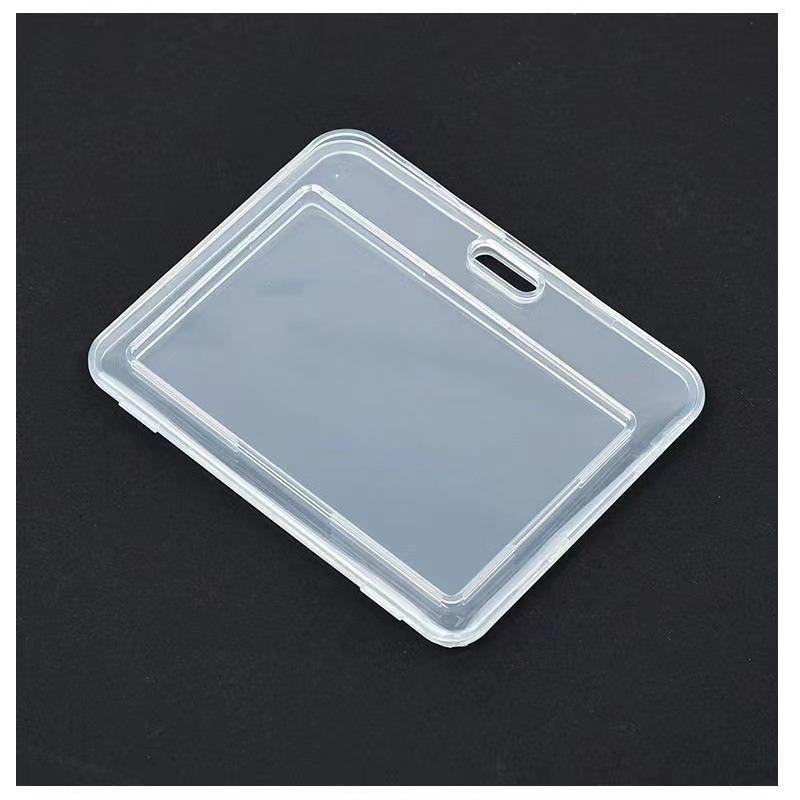 Waterproof Rigid Plastic Card Protector 5Pcs Transparent for Credit Bank ID Bus Pass Card Office Daily Use