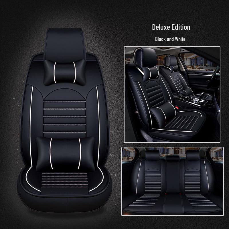 Универсальные кожаные подушки для сидений автомобиля на пять мест для всех сезонов - F-31