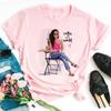 Летняя мода Coffee Girl Urban Base Shirt Круглый вырез Чистый хлопок Короткие рукава Женские футболки Женские