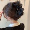 Women's Retro Bow Grip Clip Ponytail Braid Elegant Hair Clip Mesh Hair Claw Clip Fashion Hair Card Hair Accessories