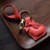 Original Hand-sewn Alran Sheepskin Peach Heart Bag Pendant, Car Key Pendant Female, Gift Keychain