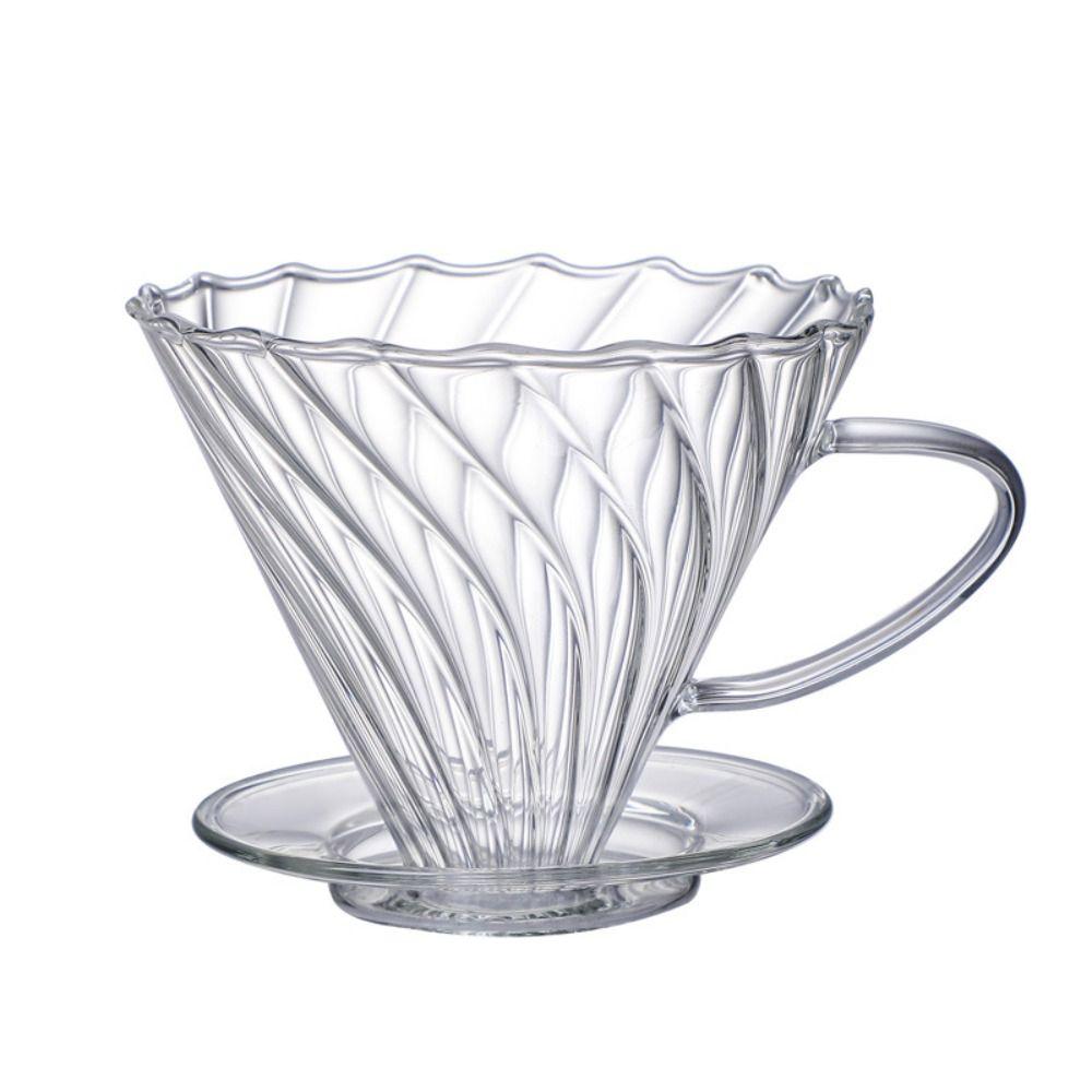 Glass Coffee Filter Pot 60 Degree Coffee Carafe Coffee Server V-shape Funnel  Pour Over Coffee