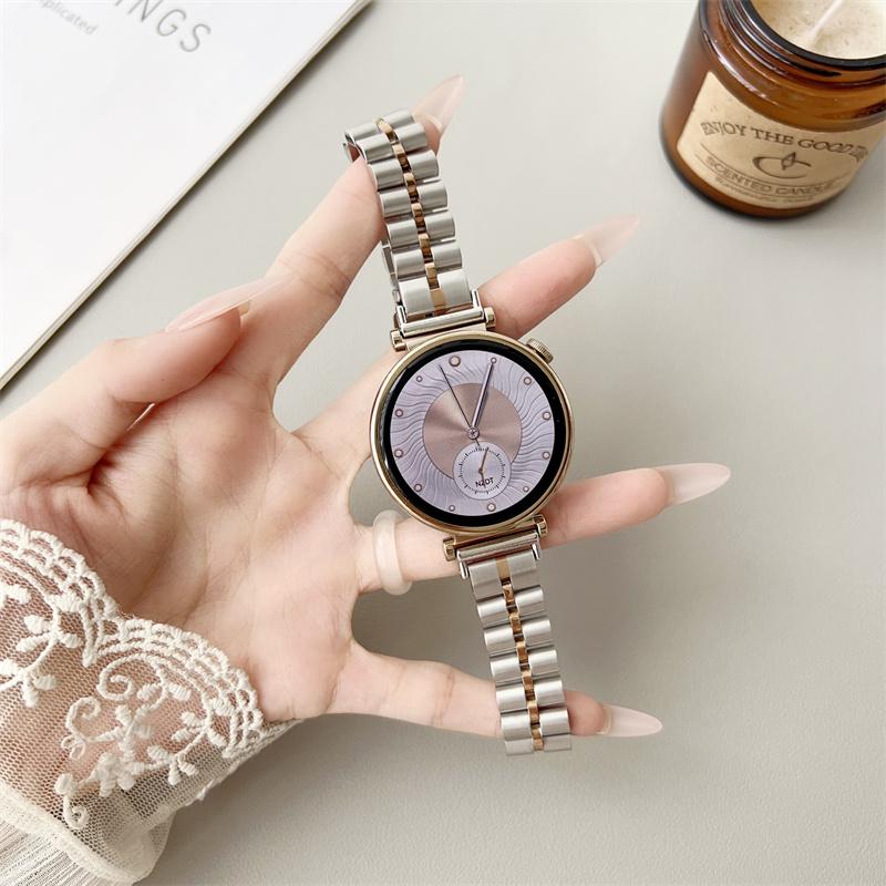18mm Women Stainless Steel Strap For Huawei GT4 41mm Smart Metal Bracelet For Samsung Galaxy Watch 4/5/6 40mm 44mm Replacement