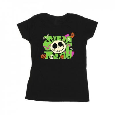 Кошмар перед Рождеством Женская/дамская футболка Scream Jack Skellington из хлопка