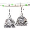 Серьги из серебра с натуральным индийским драгоценным камнем Jhumki Trial Bali 1,73 дюйма F8K51
