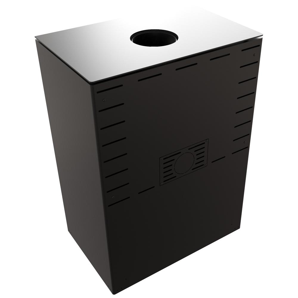 Дровяная стальная печь KRATKI KARI 80 Ø 180 12 кВт ниша для дров самозакрывающаяся дверца