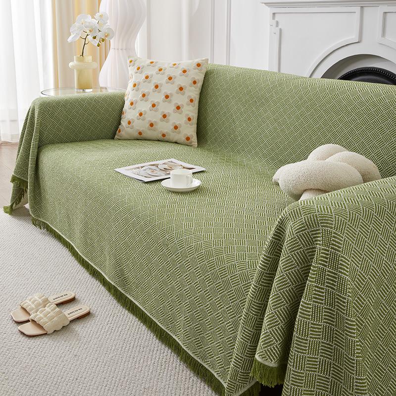 Double-Sided Cotton Yarn Blanket Sofa Cover