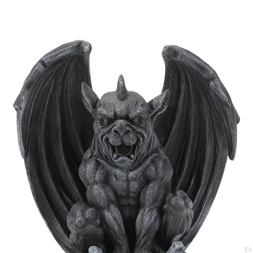 Садовая статуя с солнечным светом, скульптура горгульи, готическое всепогодное украшение, освещение для заднего двора