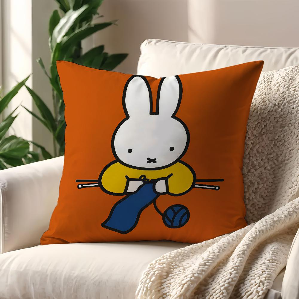 Kawaii MMiffy cushion cover For Pillow Printing Sofa Decoration Home Car Room Coffee Shop Office Nordic Simplicity