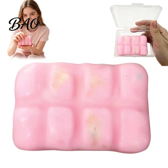 Stress Reduction Gadget Crispy Chocolate Squeeze Toy, Wax Cracking Relief Slow Classroom Calming Toys Rising Fidget Toy with Crackable Texture, Party