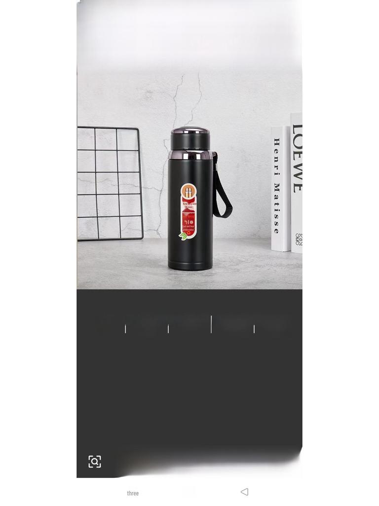 Бутылка для воды спортивная из нержавеющей стали 316 с тросом для переноски - термос большой емкости