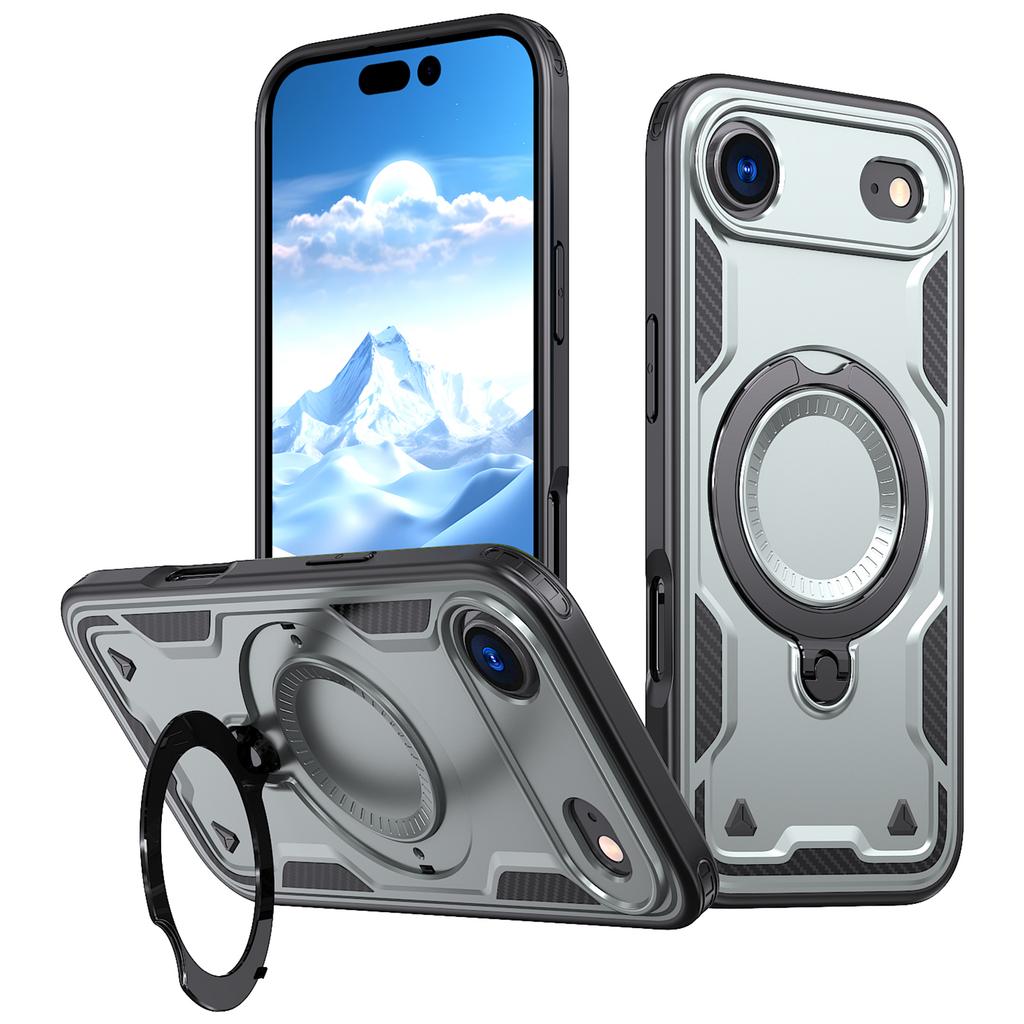 For iPhone Air Case Compatible with MagSafe Military Protection PC+TPU Kickstand Phone Cover