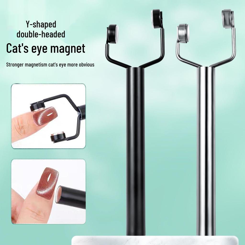 Y-Shaped Double-Headed Magnetic Stick for Cat Eye Gel Nail Polish Art