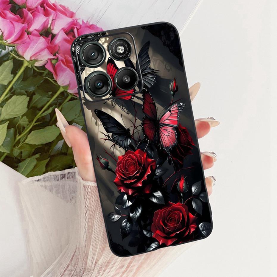 Cute Printing Phone Case For Motorola Moto G67 Power / G57 Power 5G Soft Black Silicone Cases For MOTO G67Power Covers Bumpers