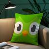 DDuolingo Owl DDuo Pillow Case Short Plush Print Cushion Cover Square Throw Pillow Covers Sofa Home Decor