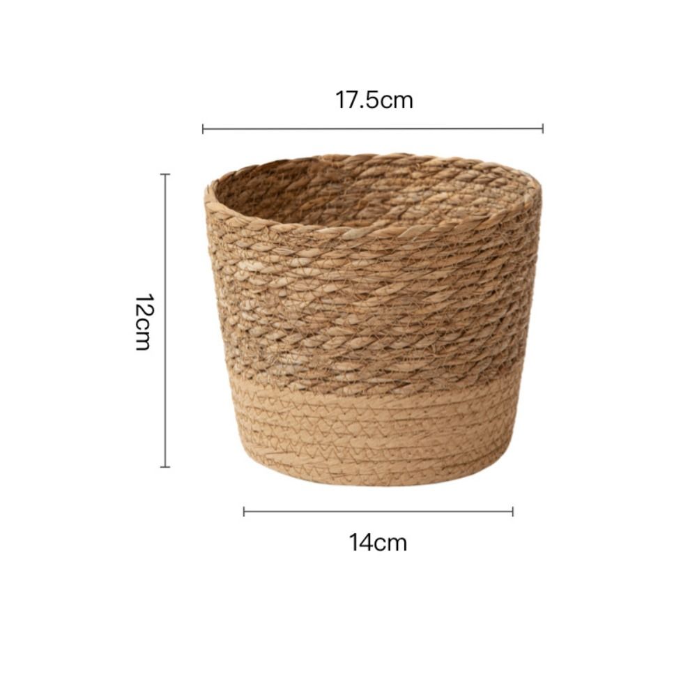 Handmade Flower Plant Pot Straw Weaving Planter Basket New Flowerpot Storage Basket  Indoor Outdoor