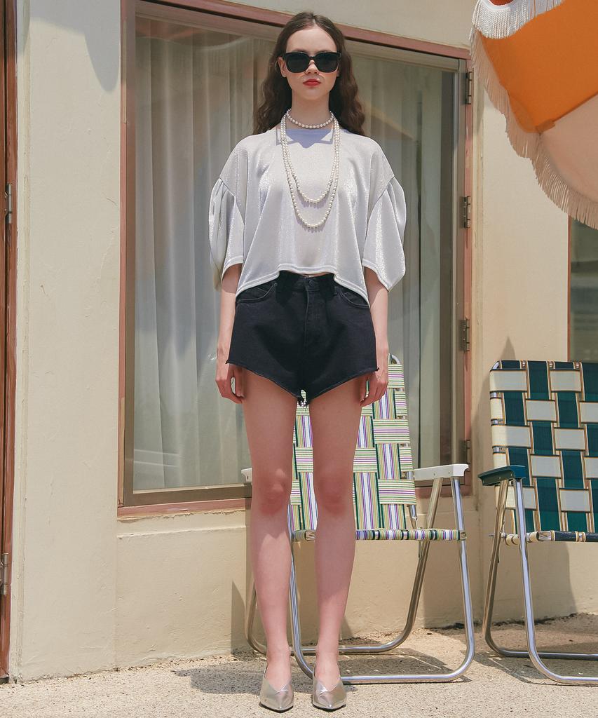 UNKNOWN PLANET Up-239 Flare Shorts Black