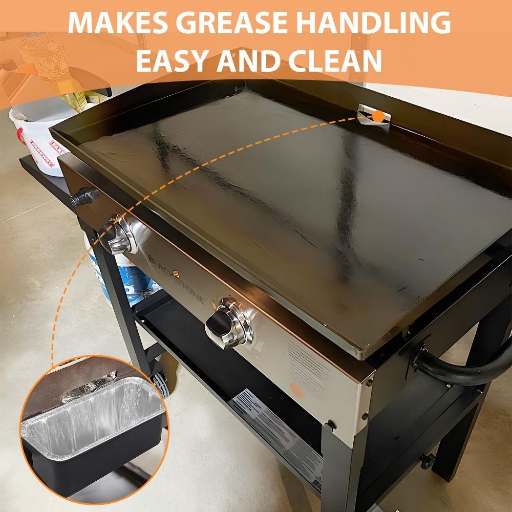 30/50Pcs Disposable Grill Grease Tray Aluminum Drip Pans Disposable Aluminum Foil Box  Kitchen Prep