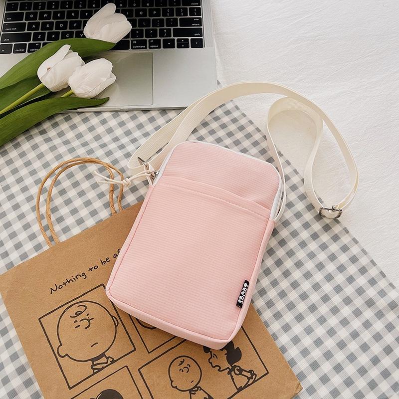 Mobile Phone Bag Women's Single Shoulder Crossbody Bag Coin Purse Nylon Handbag Minimalist Small Cell Phone Pouch