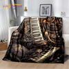 3D Dream Piano Key Music Instrument Cartoon Blanket,Soft Throw Blanket for Home Bedroom Bed Sofa Picnic Office Travel Cover Kids