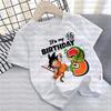 Dragon Ball Goku T-shirt Cotton for Children Birthday Figure Tee Top Boy Girl Clothes Anime Short Sleeve Kids White Loose Gift