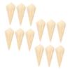 COLLBATH 100-Pack Disposable Wooden Ice Cream Cones for Deli Food