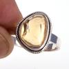 Natural Citrine Gemstone Handmade 925 Solid Sterling Silver Ring Size 10 J1e77
