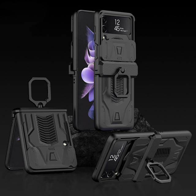 Противопыльный чехол для объектива, складной чехол-сумка для Samsung Galaxy Z Flip 4 Flip4 Flip3 Flip5 Flip 3 5 Zflip3 Zflip4, чехол с кольцом на палец