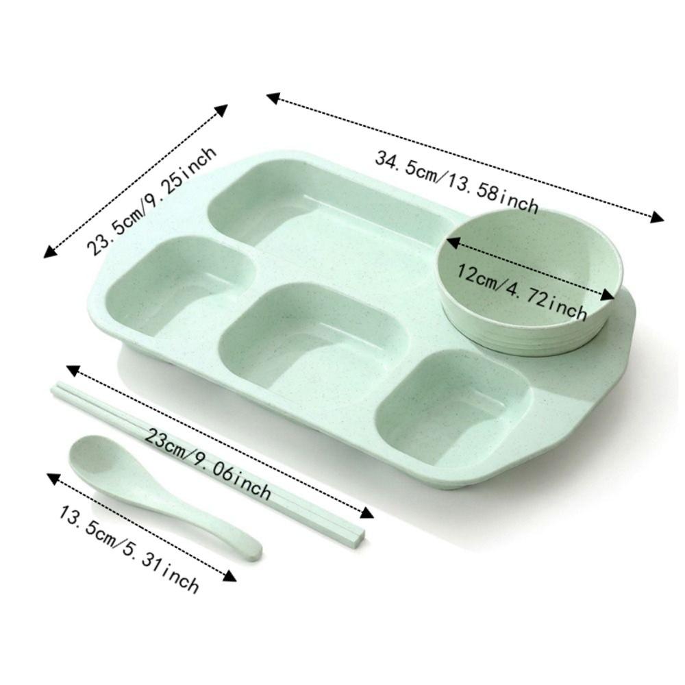 with Bowl and Tableware Fat-Loss Meal Plate Microwave-safe Divided Food Plate Canteen
