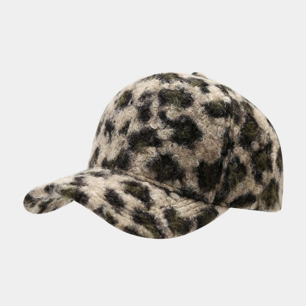 Women's New Style Leopard Print Structured Baseball Cap for Autumn and Winter - Outdoor Warm Sun Protection Visor Hat