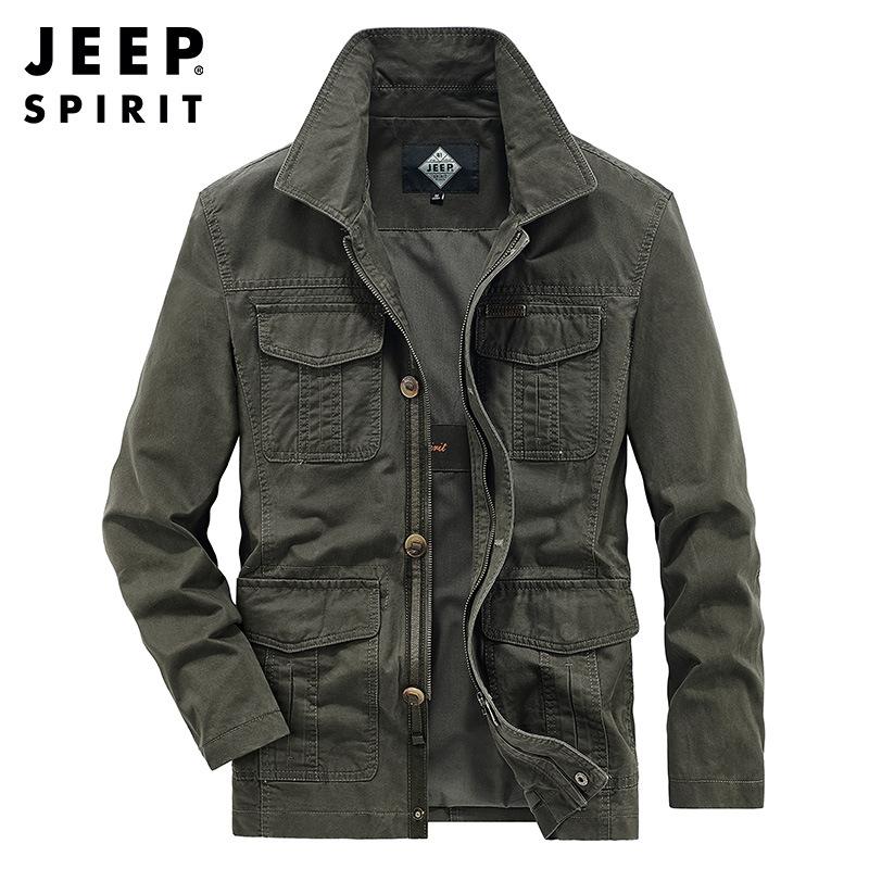 Мужская повседневная куртка с несколькими карманами Мужская свободная куртка в стиле милитари