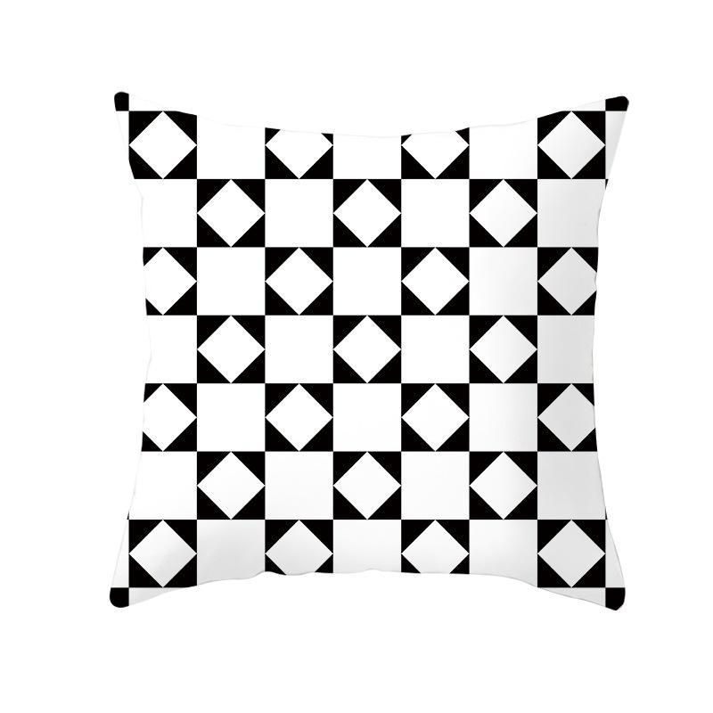 Простой черно-белый плед с геометрическим волнистым узором, чехол для подушки для дома, гостиной, дивана, декоративная подушка, наволочка