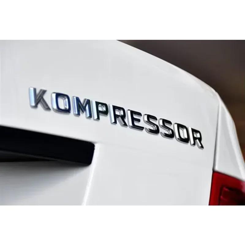 3D Chrome ABS Kompressor Letters Badge Emblem Rear Boot Sticker