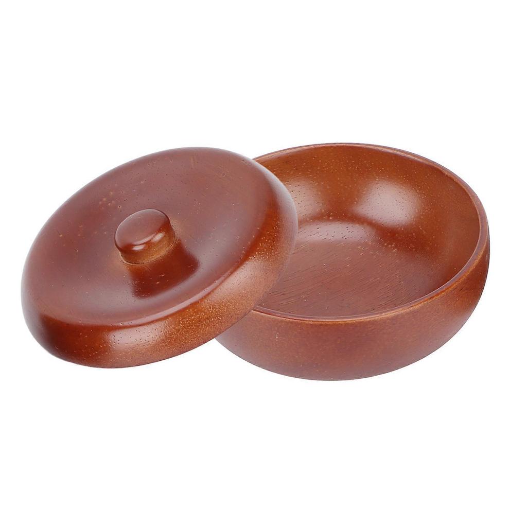 Refillable Wooden Bowl For Sandalwood Shaving Soap, Natural Durability And Secure Lid Ensure Hassle-Free Shaving